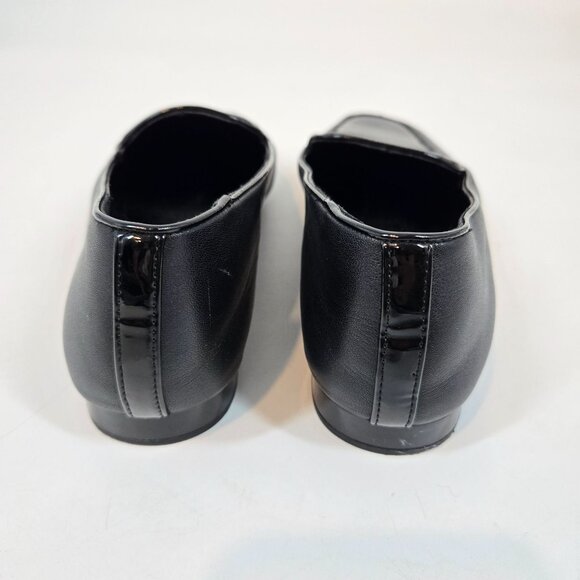 Donald Pliner Black Patent & Smooth Halia Loafers Square Toe Women's Size US 8 - Picture 5 of 10